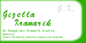 gizella kramarik business card
